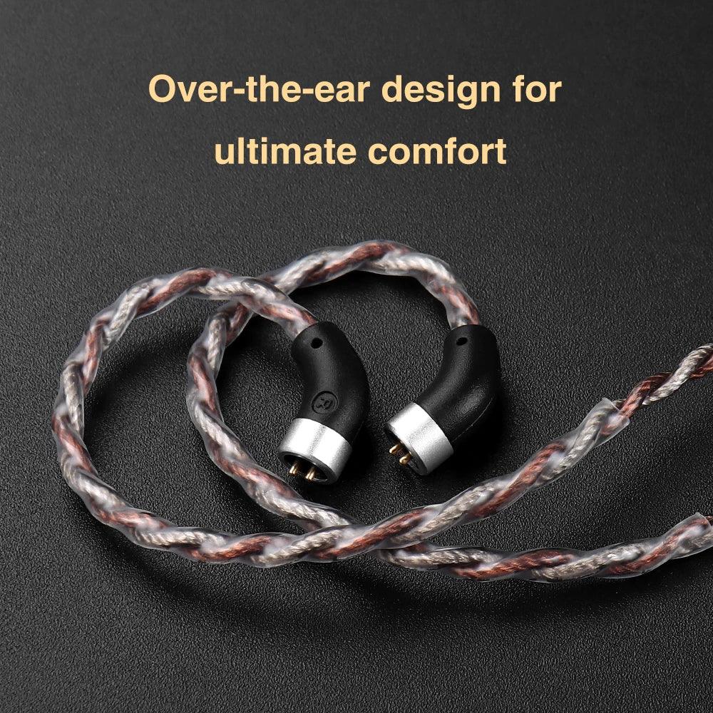 Silver Plated Replacement Earphone Cable - 3-Jack Kit Tidesmit Tidesmit