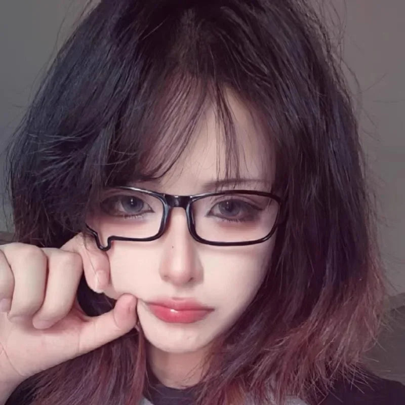 Y2K Anime Teardrop Glasses Cosplay Unisex Lensless Eyewear Fashion Jewelry Costume Props Accessories Gift Kawaii Aesthetic Decor