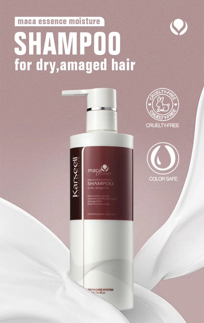 Karseell 500ml Argan Oil Shampoo Herbal Extract Moisturizing Smooth Shampoo for Dry and Damaged Hair