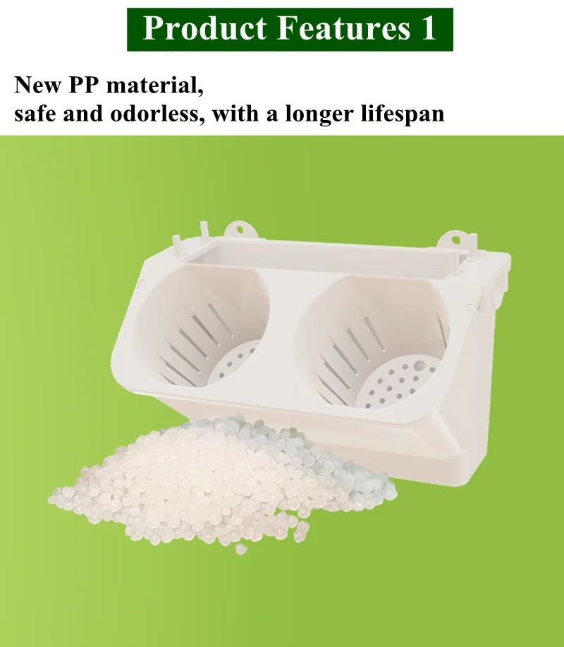 Milky white modular wall planter base with two drainage cup sections