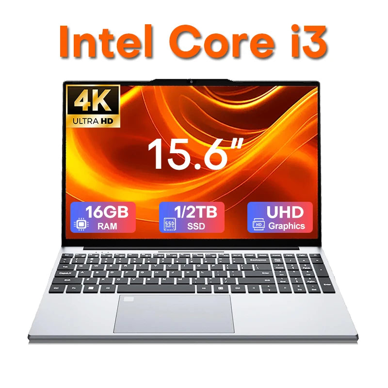 15.6"Laptop Intel i9 10980HK/i9 9900U/i3 Windows 11 Gamer PC 16GB RAM Computer 1TB 2TB SSD Fingerprint Unlock Keyboard Backlight