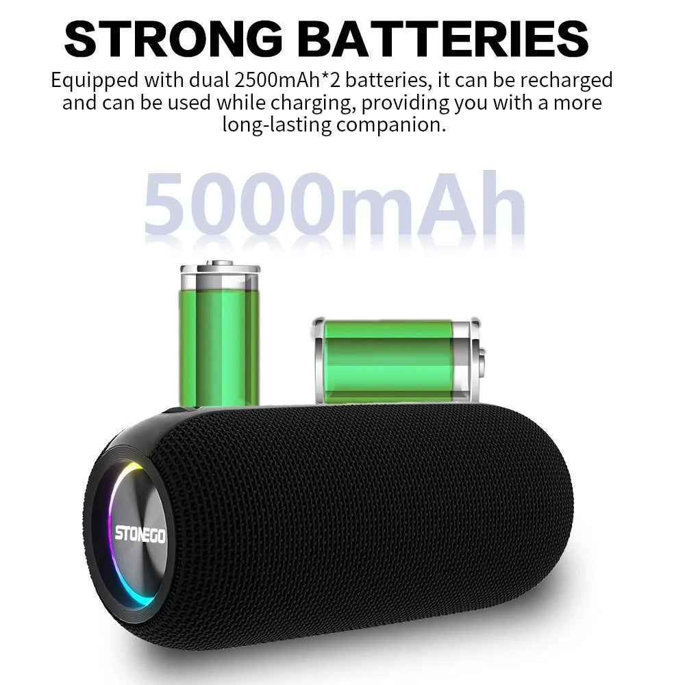 Mini TWS Bluetooth Speaker True Wireless Stereo RGB LED Portable Bass Speaker Cyberpunk Style for Home Outdoor PC Gaming Party Waterproof Deep Bass 360 Degree Sound Built in Mic Hands Free Calling Bluetooth 5 0 USB Charging L