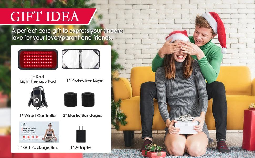 Red Light Therapy Belt for Lower Back Pain - Portable Muscle Relief Body Shaping Massage Equipment Tidesmit