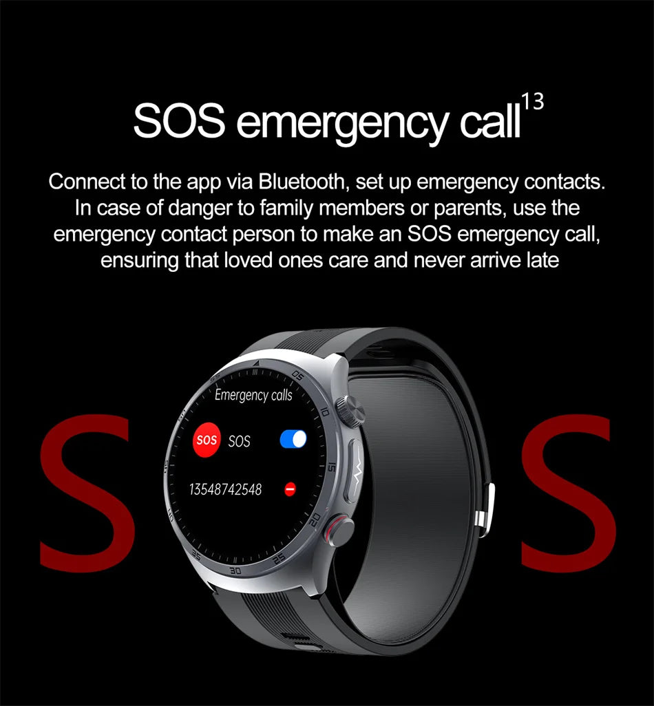 New AI Diagosis ECG Health Smart Watch Men Blood Pressure Lipid Uric Acid NFC Air Pump Airbag Health Smartwatches For men Women