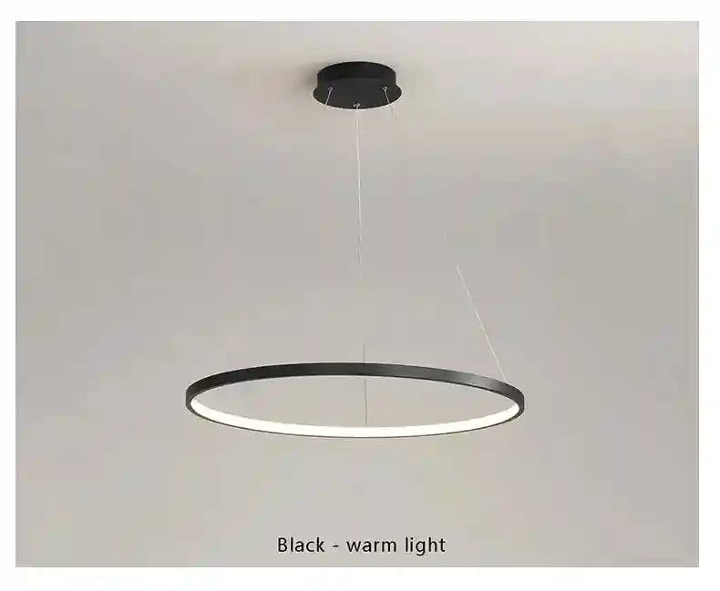 Modern LED Ring Light – Minimalist Dimmable Chandelier for Studio Tidesmit