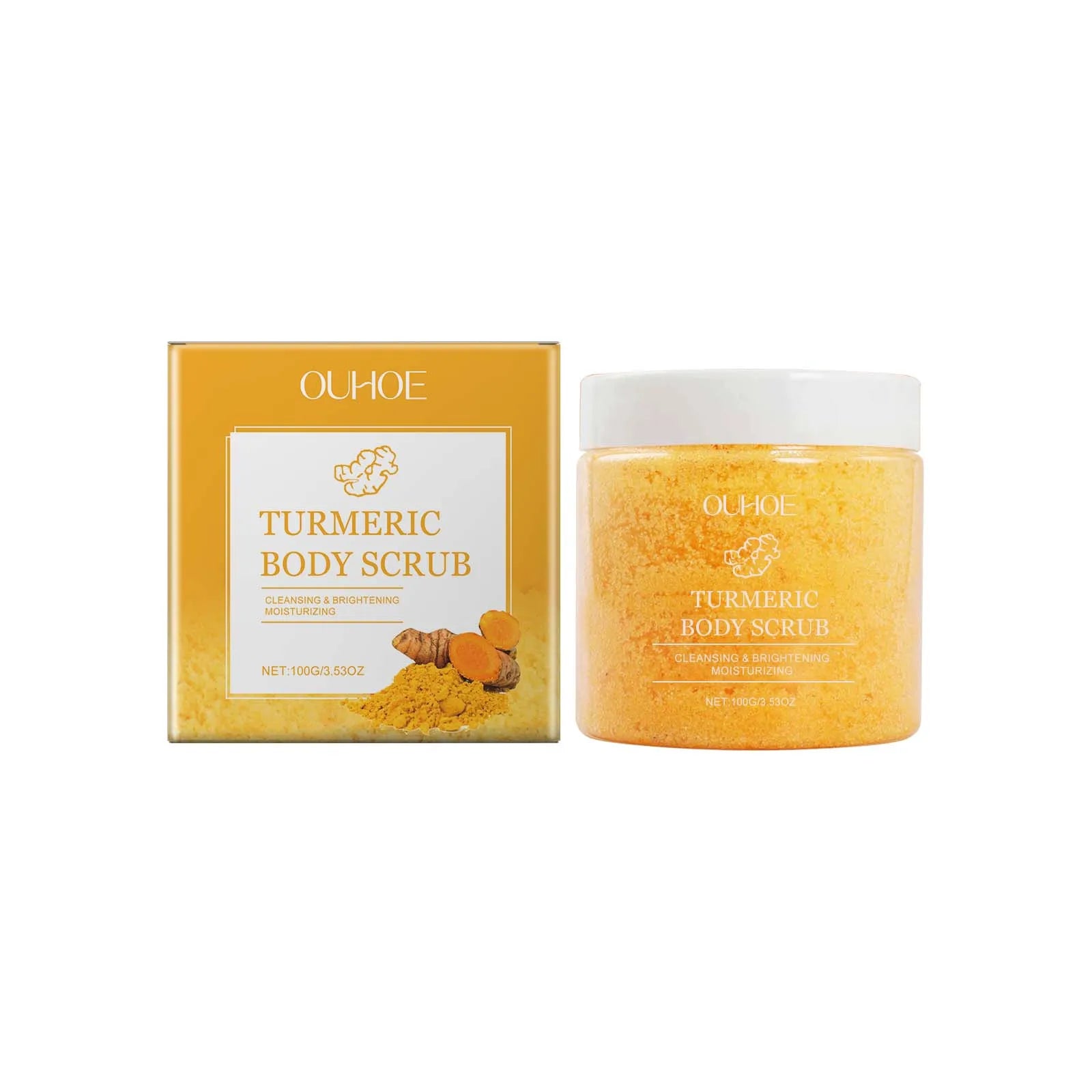 Turmeric Body Scrub for Smooth Skin - Natural Exfoliating Sea Salt 5pcs Scrubs Treatments 1pcs Tidesmit