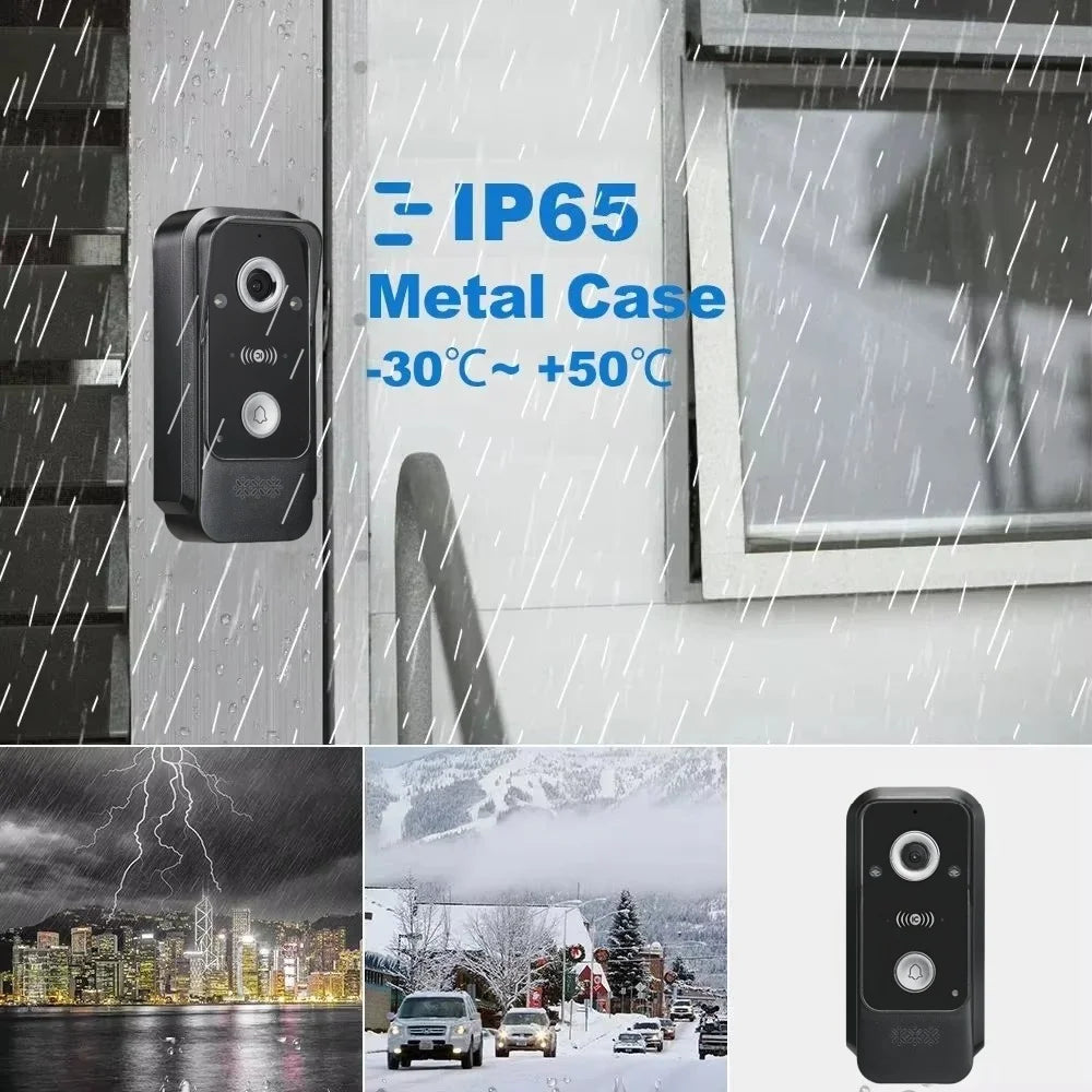 TUYA 1080P 10 Inch Video Intercom Touch Screen Wireless WiFi POE Wired Doorbell RFID Access Control Night Vision Waterproof