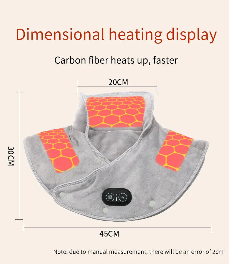 Electric Heating Shoulder Neck Wrap with Vibration Therapy Fascia Gun Tidesmit