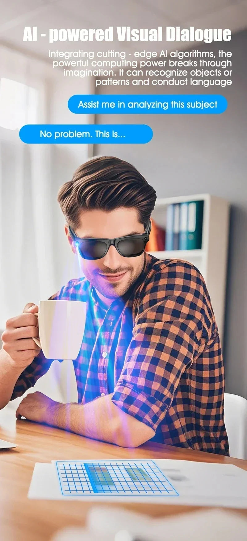 AI Smart Glasses with 8K Camera & Bluetooth Audio - Tidesmit Tidesmit