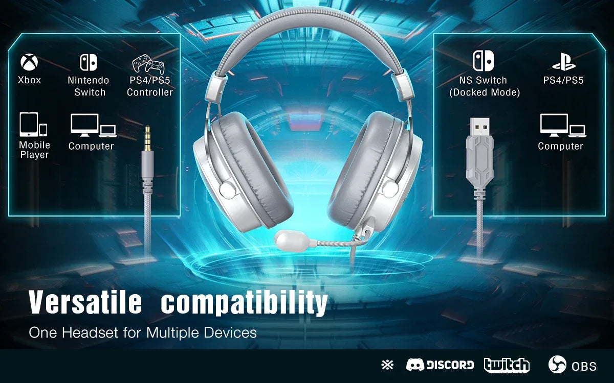 USB Gaming Headset 7.1 Surround Sound - Over-Ear Wired Audio by Tidesmit Tidesmit