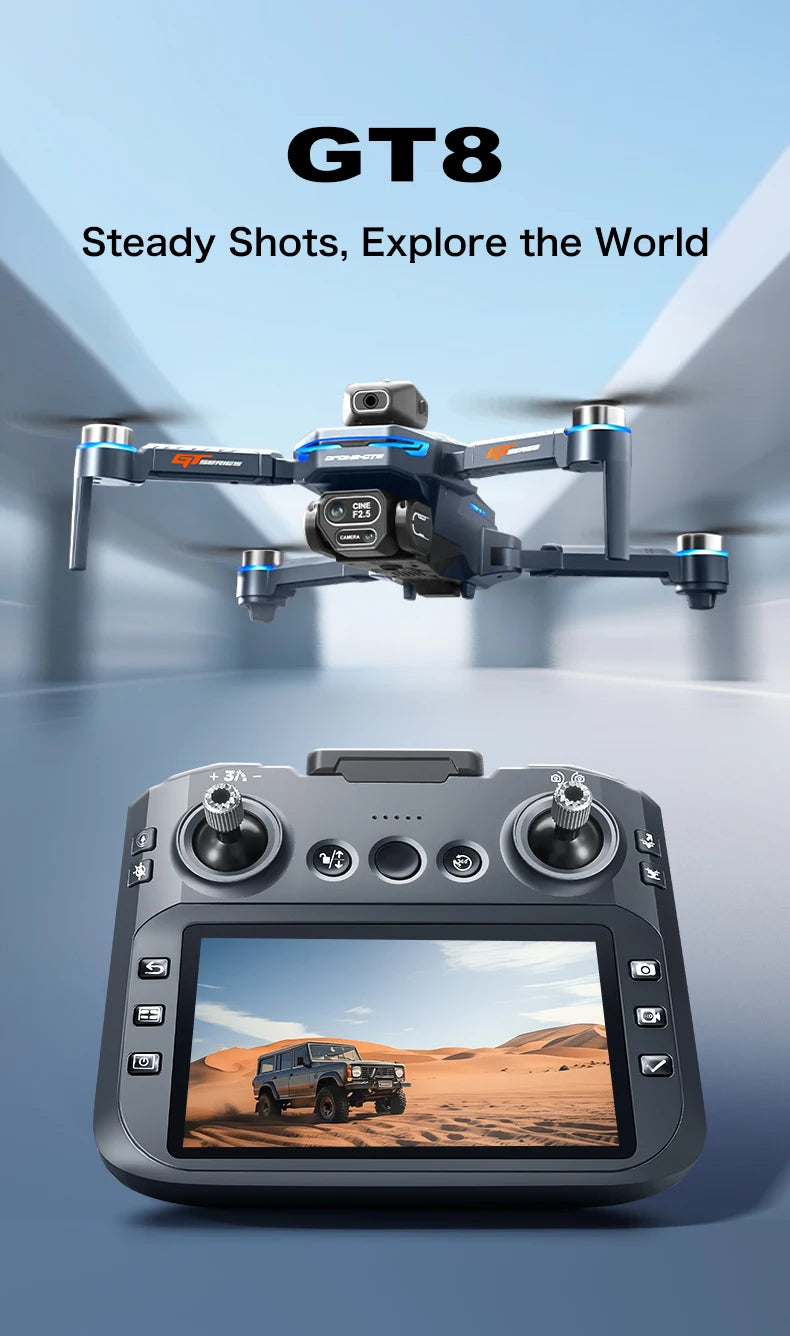 4K Camera Drone Foldable Obstacle Avoidance Quadcopter GT8 Series Tidesmit