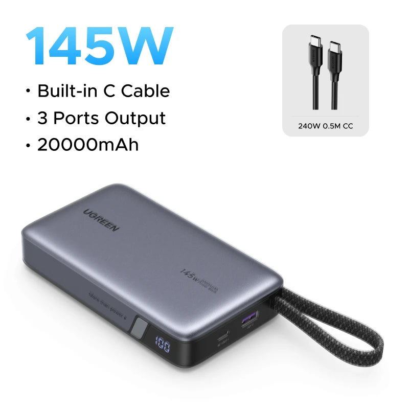 145W 20000mAh Laptop Power Bank with PD Fast Charging - Tidesmit 145W 20000mAh China Mainland Tidesmit