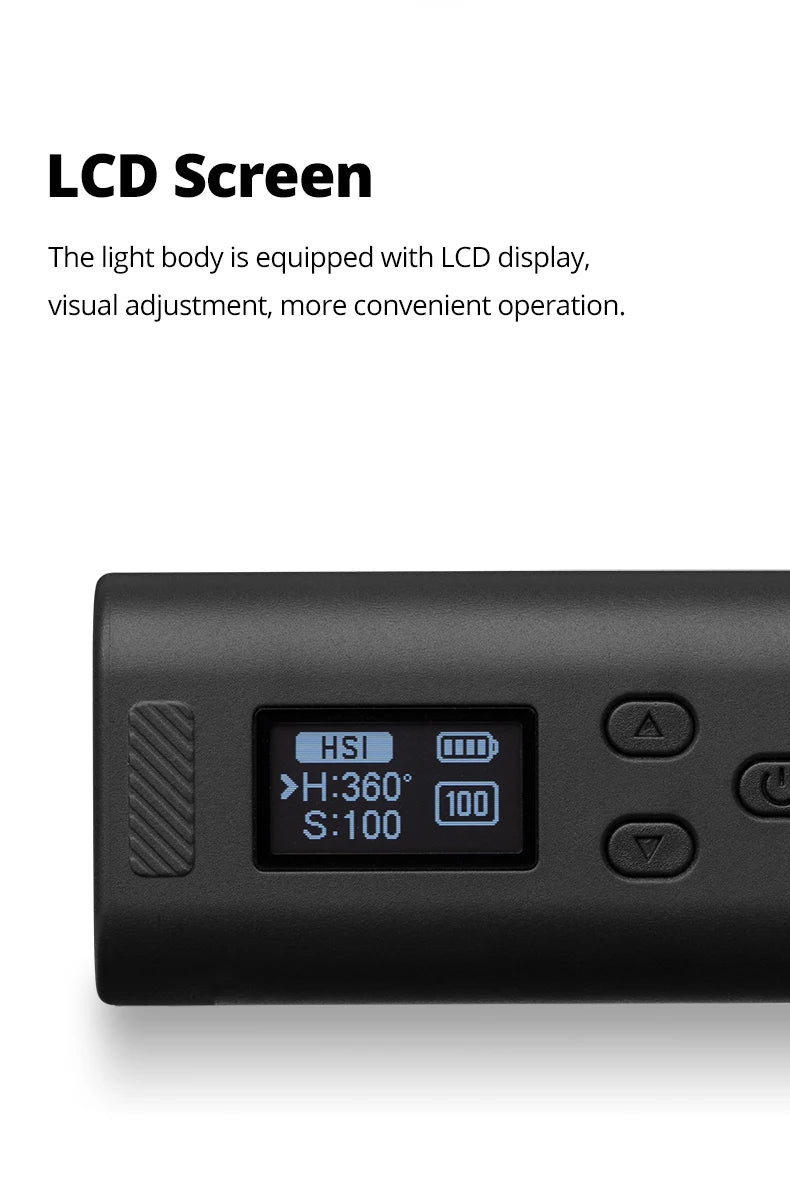 RGB Handheld LED Video Light - Magnetic Tube with Adjustable Temperature Tidesmit