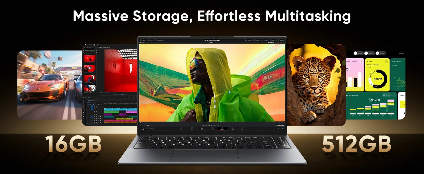 16" Laptop Computer Intel Core i5 Processor Win11 Pro Laptop 16GB RAM 512GB SSD 1920 x 1200 16:10 Display  with Backlit Keyboard