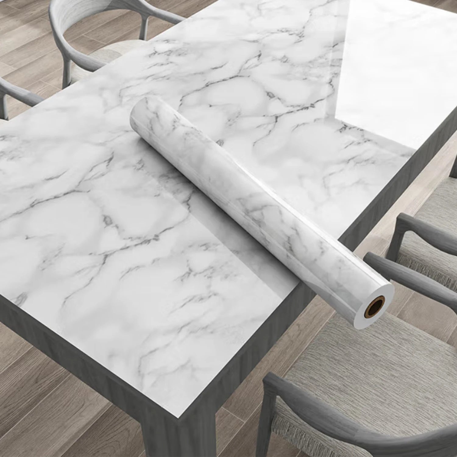 55cm Marble Vinyl Self Adhesive Wallpaper Waterproof Contact Paper PVC Wall Stickers for Kitchen Livingroom Home Decorative Film