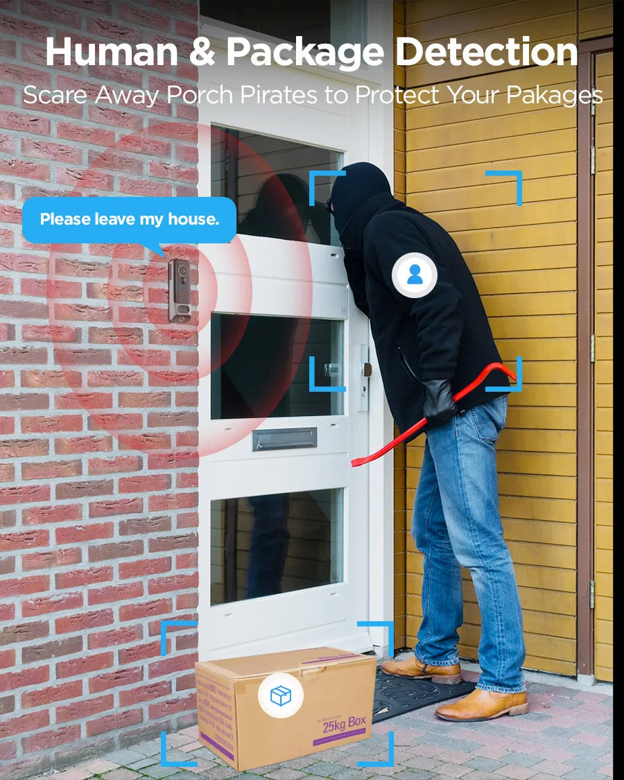 4MP Dual Lens WIFI Doorbell Intercom Video Door Phone Visual Doorbell Peephole Viewer Door Camera With Indoor Chime