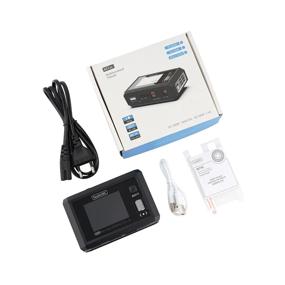 ToolkitRC M7AC Dual Smart Charger 300W for Camera and GPS Drones Tidesmit