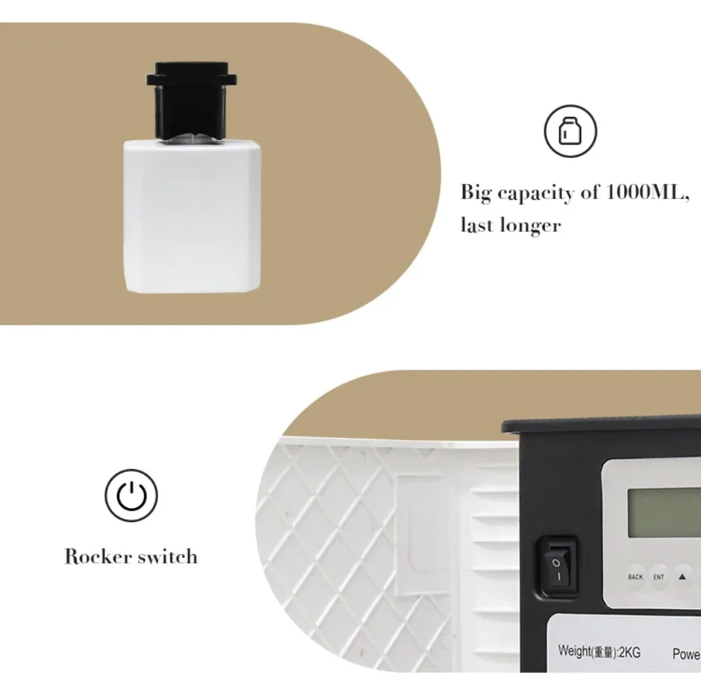 1000ML HVAC Fragrance Diffuser Smart Scent Air Machine For Home Hotel Spa Cover Up to 4000m³ Waterless Essential Oil Diffuser