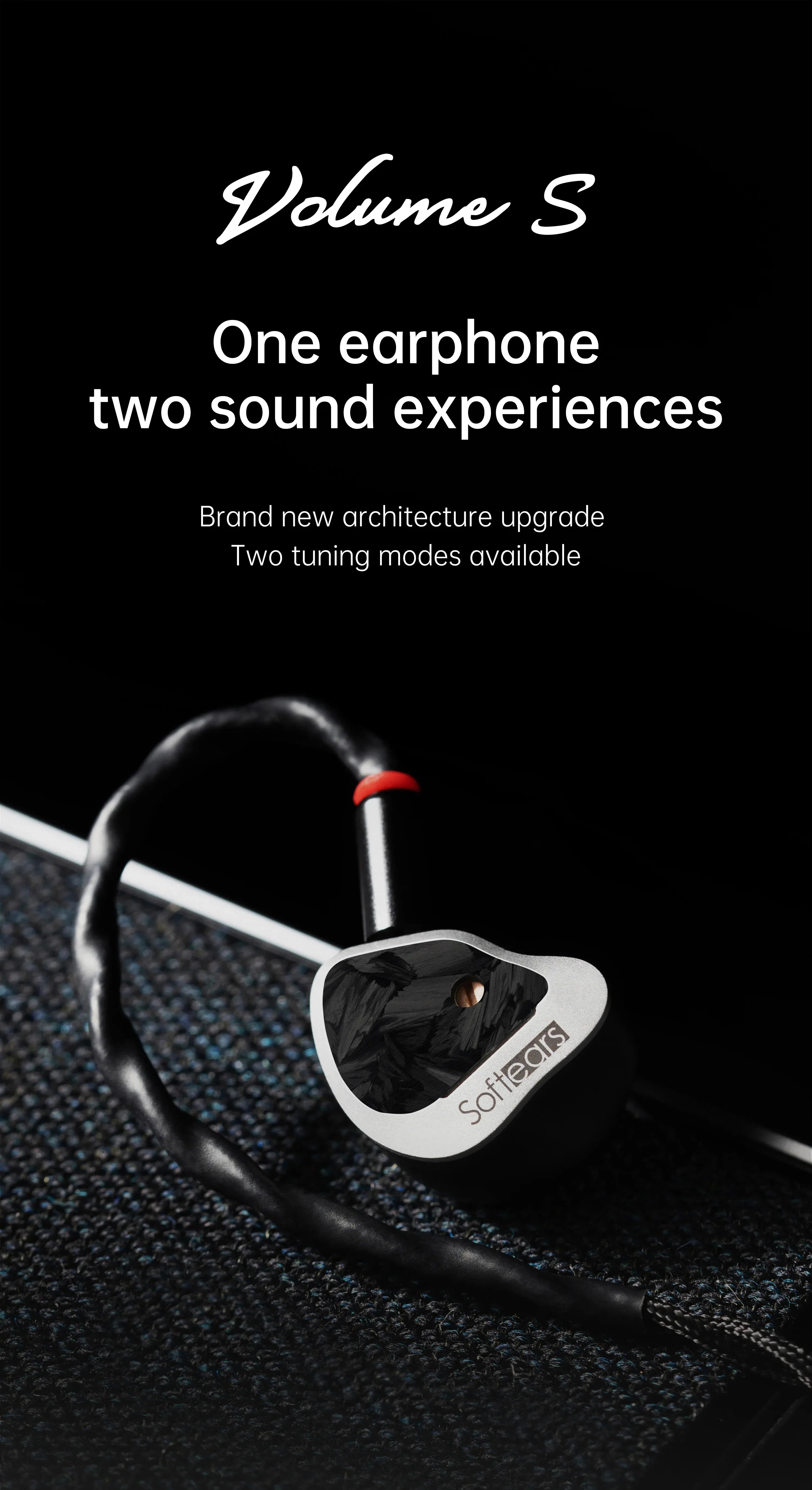 Softears Volume Hybrid Quad-Driver IEMs Black | Tidesmit Tidesmit