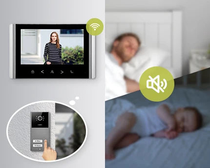 HOMSECUR 7" WIFI Video Door Phone Call Intercom Outdoor Monitoring for 2 Families