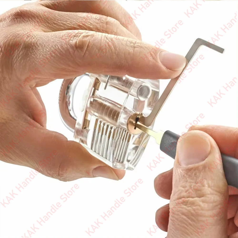 15-31pcs Lock Picking Set Transparent Locksmith Tools Multifunctional Training Lock Set Padlock Steel Hand Tools Hardware Tools