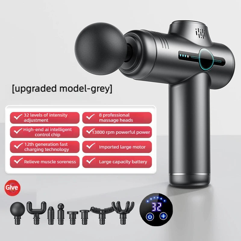 Tidesmit Muscle Massage Gun: Deep Tissue Percussive Therapy Device Fascia Gun 32- level gray China Mainland Tidesmit
