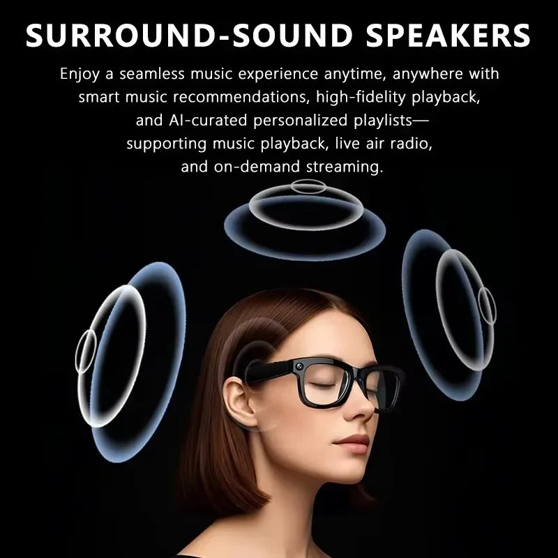 Smart Glasses With 8MP AI Camera and Spatial Audio - Tidesmit Tidesmit