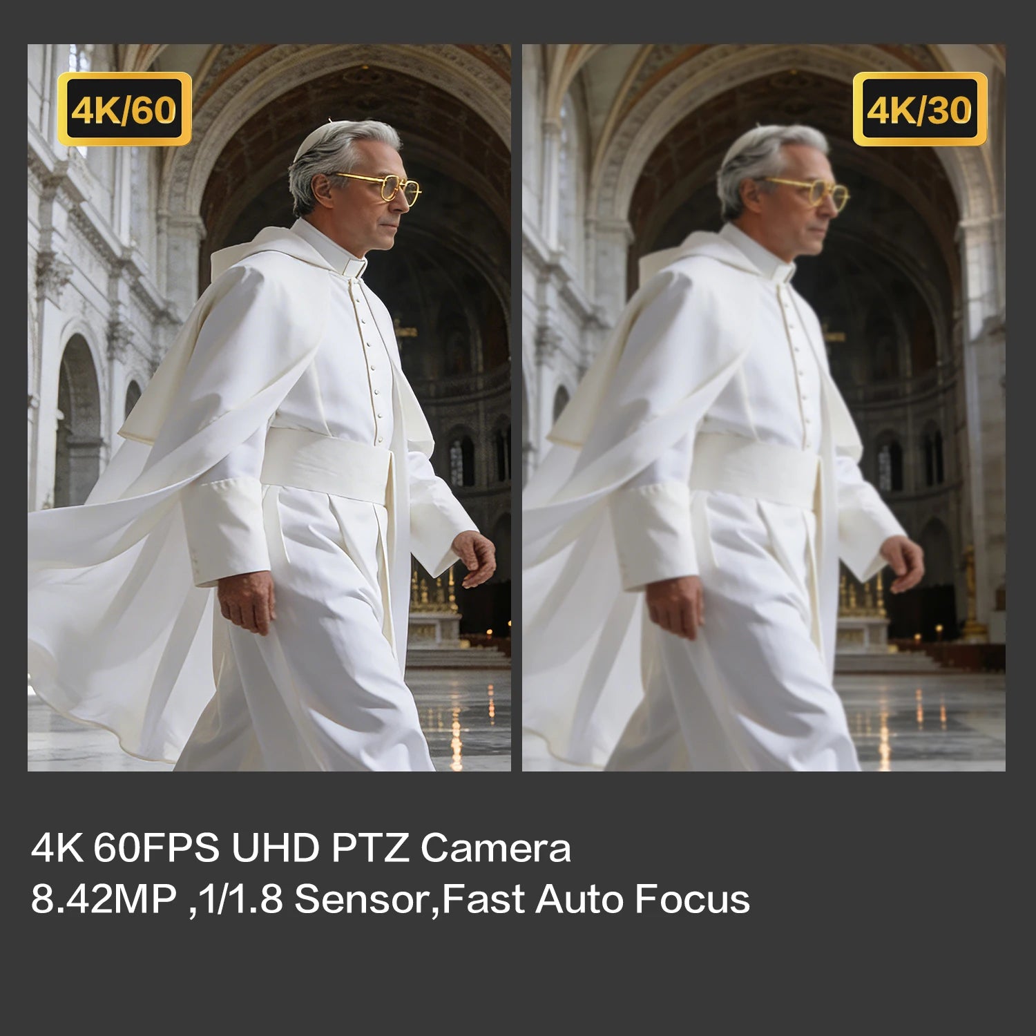 Runpu 4K 60fps NDI PTZ Camera 20x 30x Optical Zoom IP LIve Streaming PTZ Camera AI Auto-Tracking 3G-SDI LAN USB PoE for Church