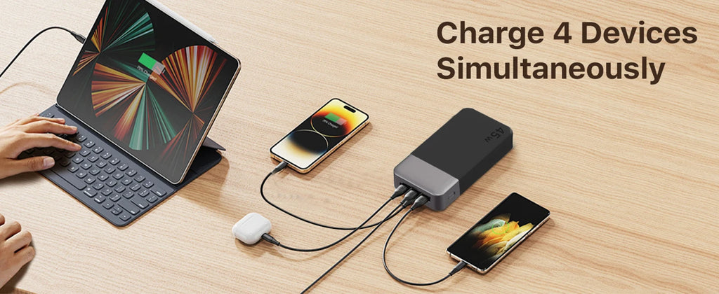 20000mAh Portable Charger - 45W USB-C Fast Charging Power Bank Tidesmit