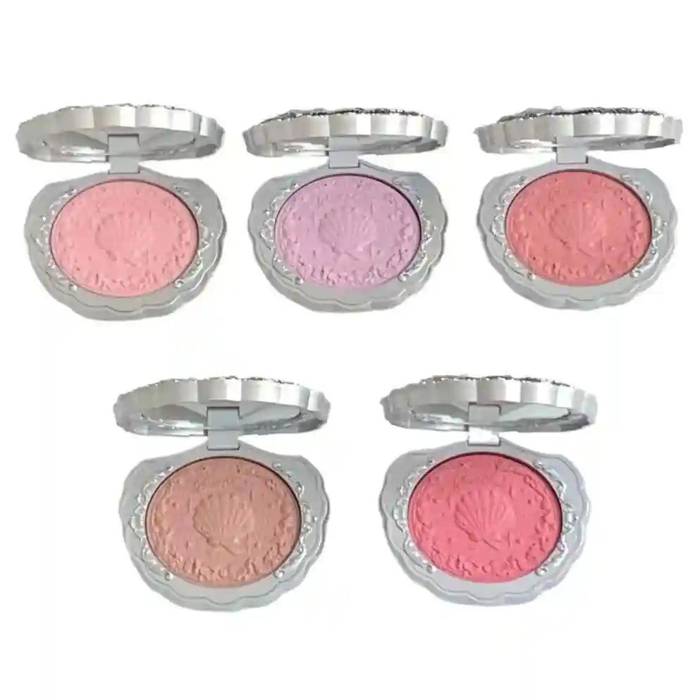 Tidesmit Flower Knows Strawberry Rococo embossed blusher in a smooth long-lasting formula for radiant face makeup