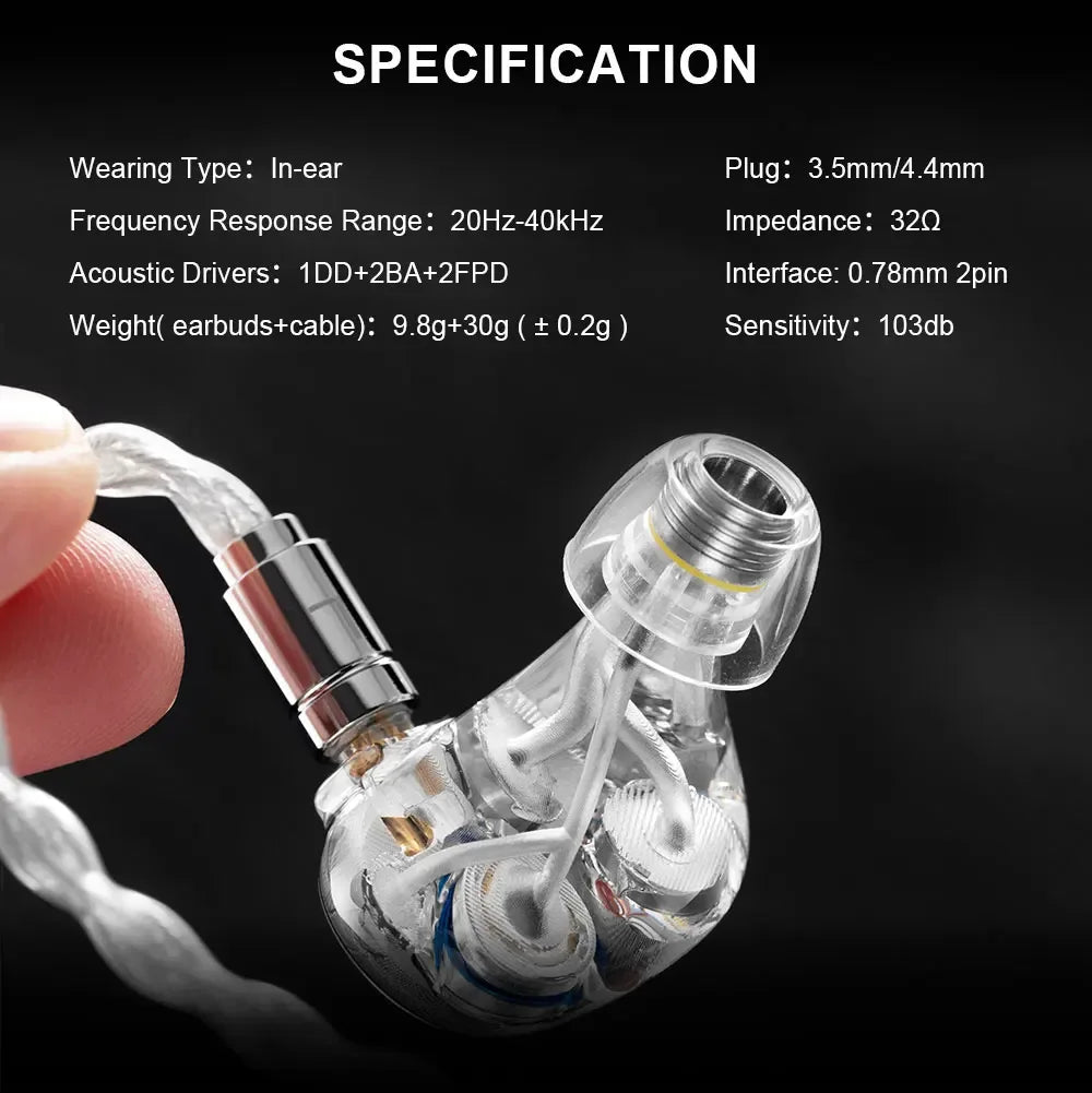 Celest Phoenixcall 5 Hybrid Driver In-Ear Monitors | Tidesmit Tidesmit