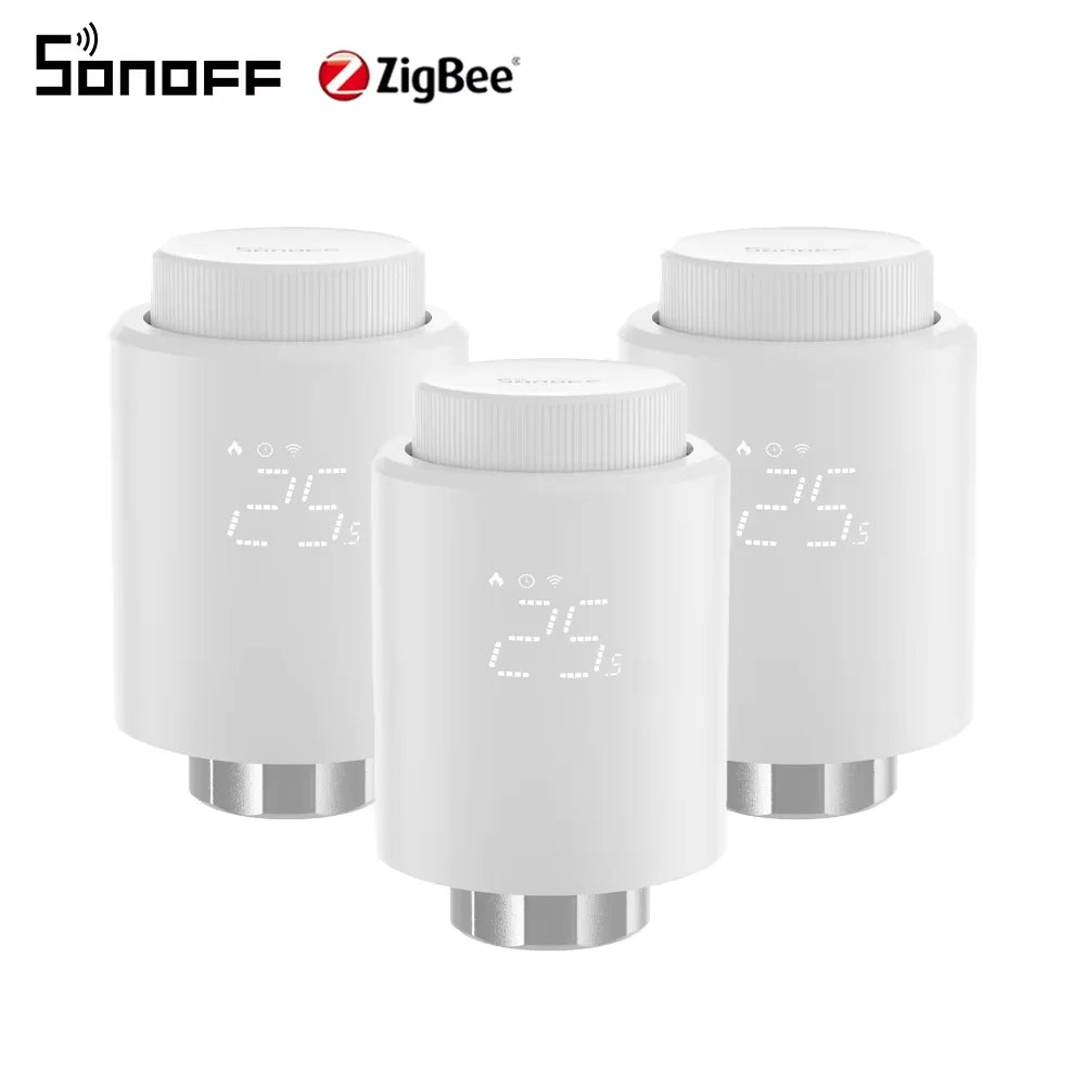 1-6PCS SONOFF TRVZB Zigbee Thermostatic Radiator Valve Smart Home eWeLink App Remote Control Works with SONOFF ZB Bridge-P