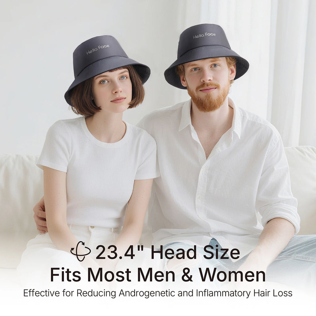 Red Light Therapy Hair Growth Hat, Dual Wavelength LED - Navy Relaxation Treatment Tidesmit