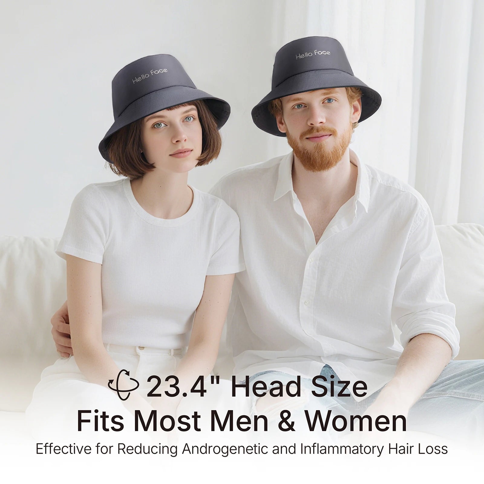 Red Light Therapy Hair Growth Hat, Dual Wavelength LED - Navy Relaxation Treatment Tidesmit