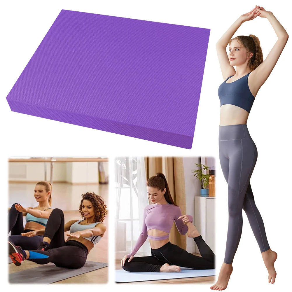 Yoga Balance Pad Thickened Exercise Balance Pad Fitness Balancing Pad Foam Cushion Mat for Yoga Pilates Stretching
