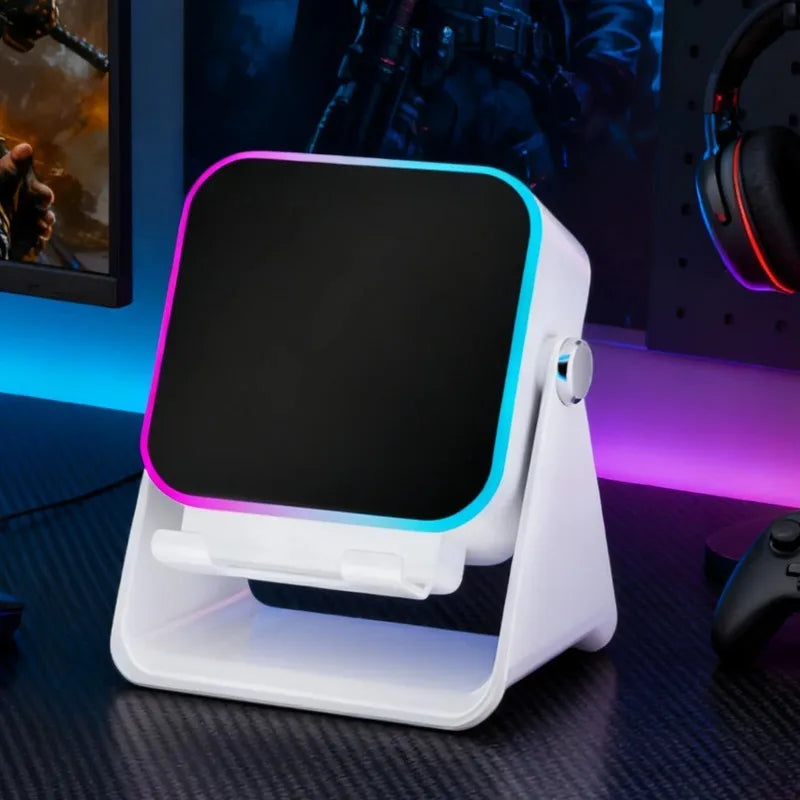 5 In 1 Auto Induction Bluetooth Speaker With 8 Modes RGB Light Portable Audio Device With Phone Holder Holiday Christmas Gift