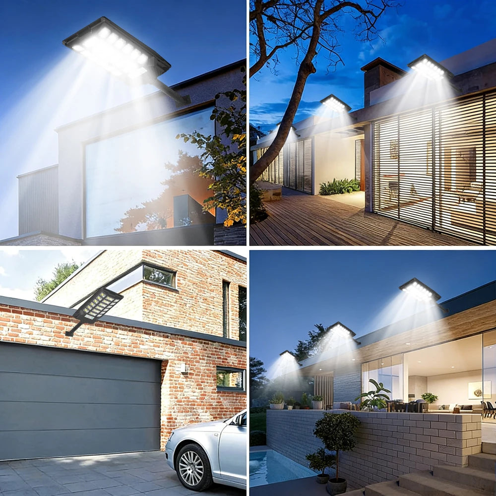 LED Solar Street Lights Outdoor Waterproof 50000LM Wide Angle Solar Light Parking Light Motion Sensor for Security Street Light