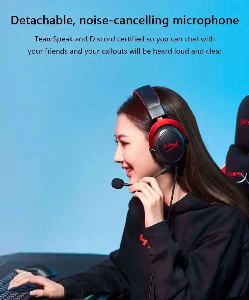 HyperX Cloud II Gaming Headset - 7.1 Surround Sound Over-Ear Headphones Tidesmit