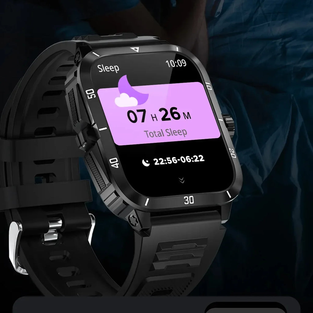 YLL-HRS KT71 Outdoor Sports Smart Watch IP68 Waterproof Sleep Tracker Touch Screen SDK IPS Display Health Monitor Dial Call
