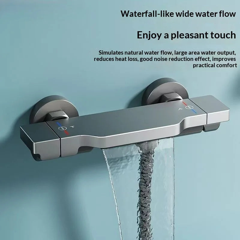 Minimalist waterfall faucet, bathroom hot and cold water faucet, multi-functional simple shower head, bathing shower faucet