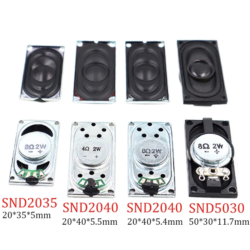2PCS Notebook Speaker Horn 2W 8R 4R 4020 Loud Speaker 4 8 Ohms 2 Watt 4/8R 2W 20*35*5MM 20*40*5.4MM 20*40*5.5MM 50*30*11.7MM