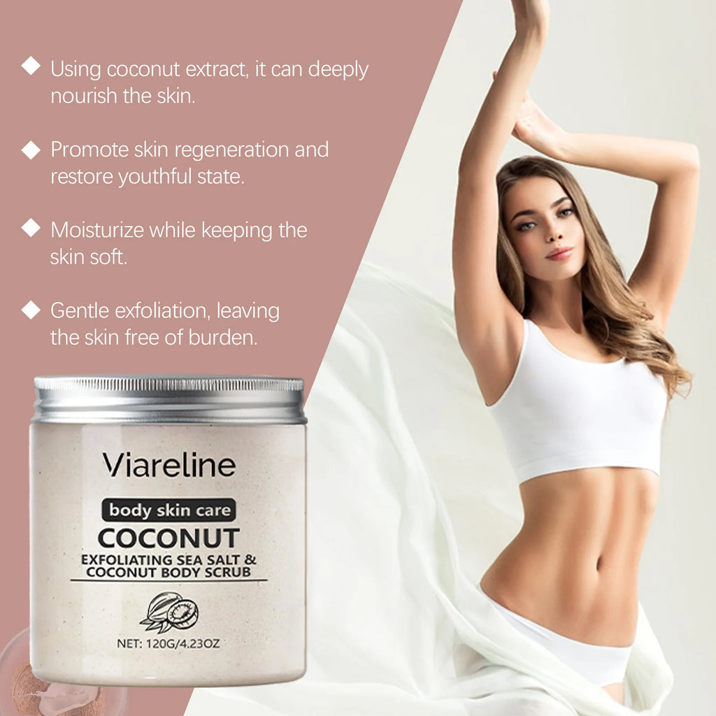 Sea Salt Body Scrub Coconut Scented Exfoliating Care - Tidesmit Scrubs Treatments Tidesmit