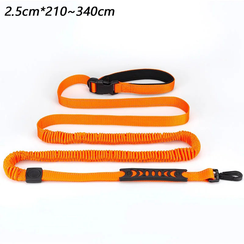 Hands Free High Qulity Retractable Hands Free Dog Leash For Running Dual Handle Bungee Leash Reflective For Large Pet Supplies