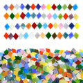 250g diamond shaped colored glass fragments mosaic glass mosaic tiles, randomly mixed colors, DIY handmade painted glass product
