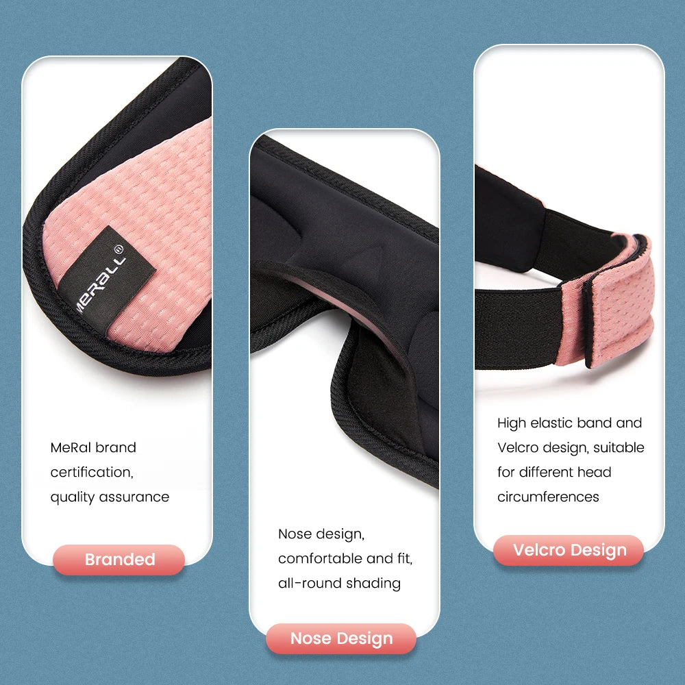 3D Sleep Eye Mask for Sleeping Mask Soft Memory Foam Eye Shades Blindfold Sleeping Aid Face Eyepatch Mask for Travel Couple Gift