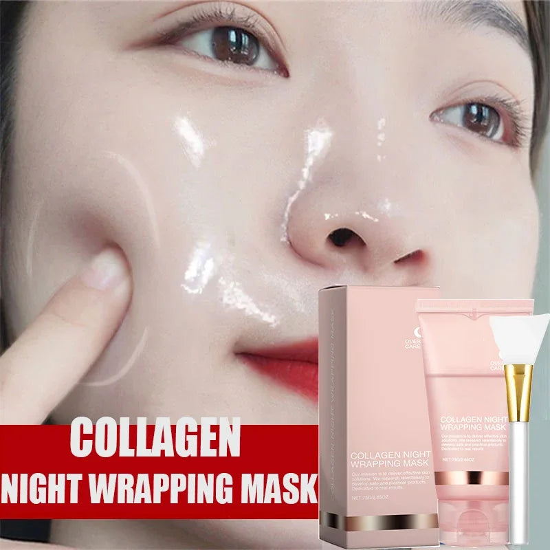 Tidesmit collagen peel-off night wrapping mask for deep hydration firming and anti-aging daily facial skin care