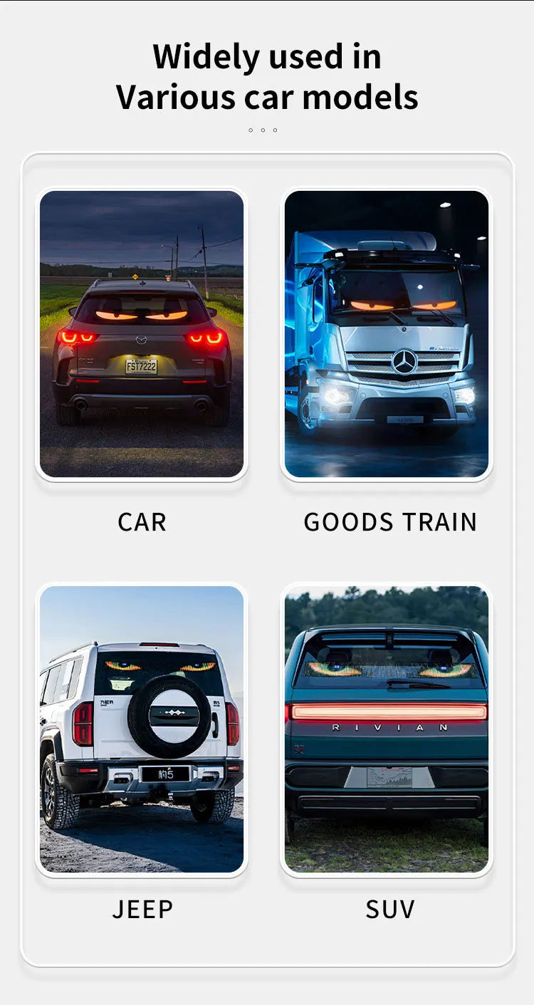 LED Pixel Panel Car Display 120x16.6cm - Programmable Scrolling Sign Tidesmit