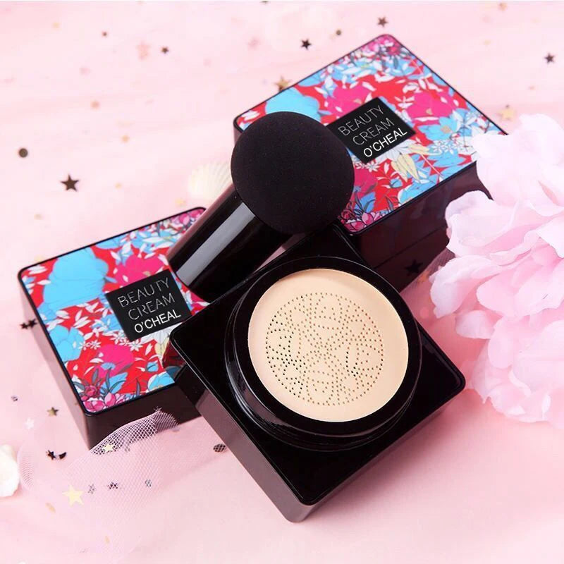 Tidesmit OCHEAL mushroom head cushion BB cream foundation texture close-up for flawless face makeup coverage