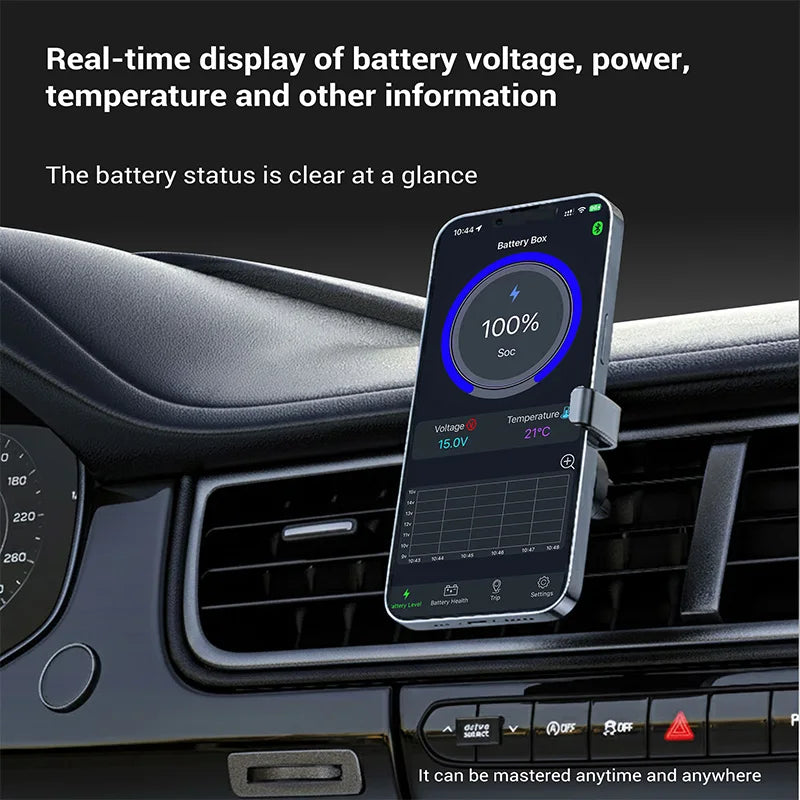 12V Battery Monitor Bluetooth Analyzer - HT-BM01 Wireless Data Tidesmit