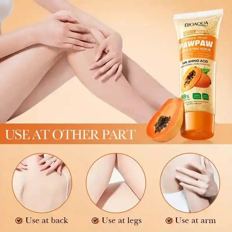 Papaya Vitamin C Exfoliating Scrub 100g - Natural Salon-Quality Deep Cleansing Scrubs Treatments Tidesmit